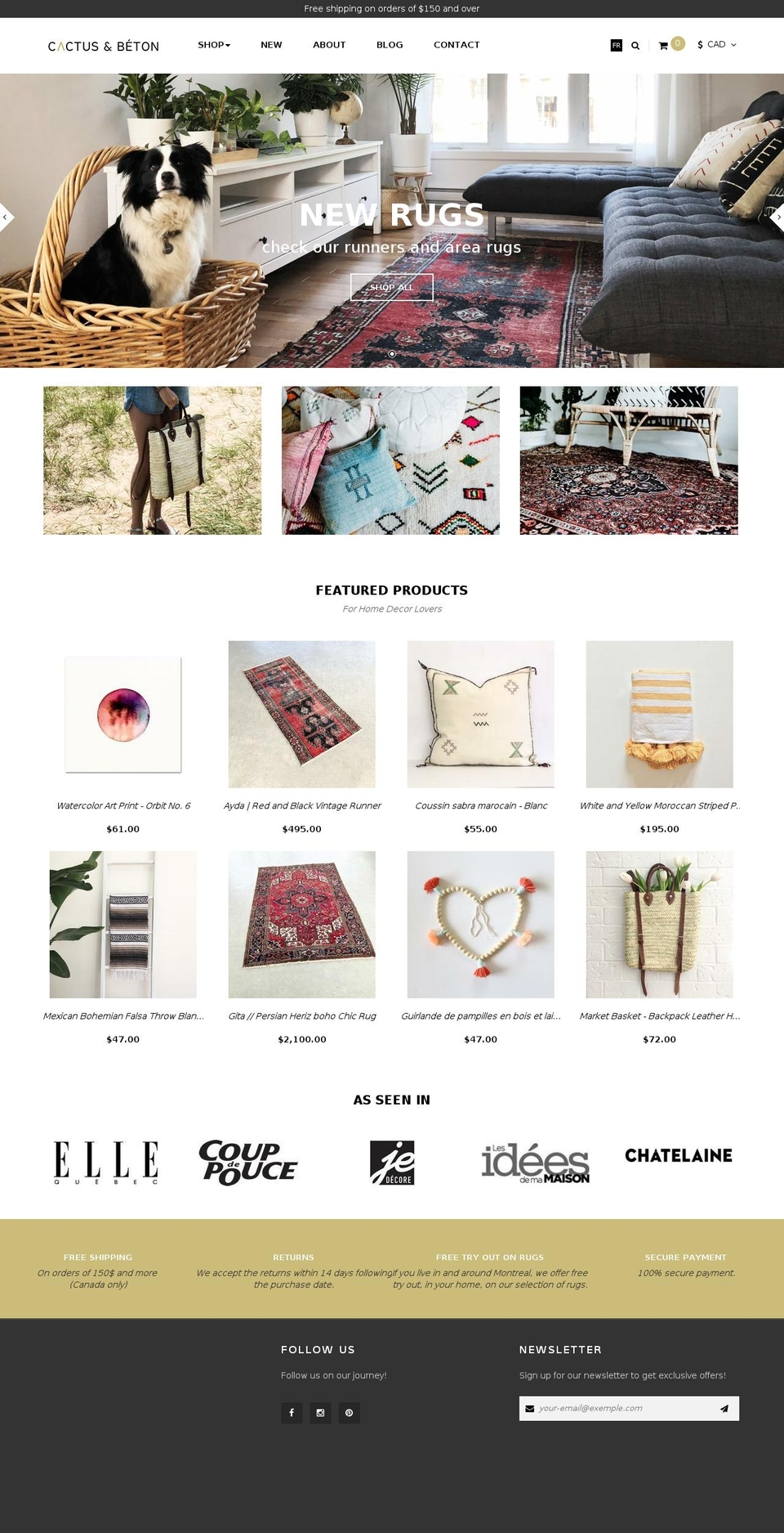 cactusetbeton.com shopify website screenshot
