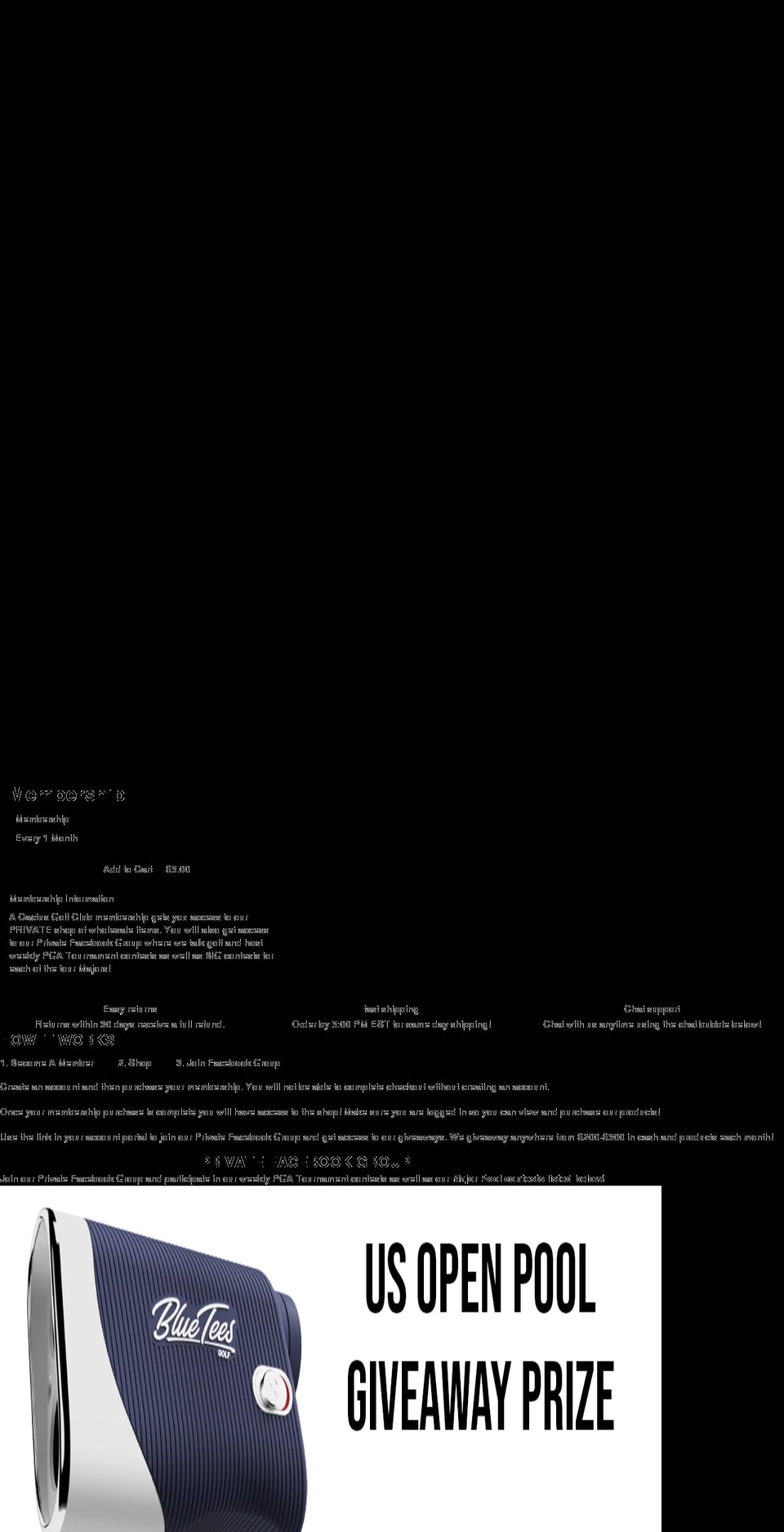 cactusgolfclub.com shopify website screenshot