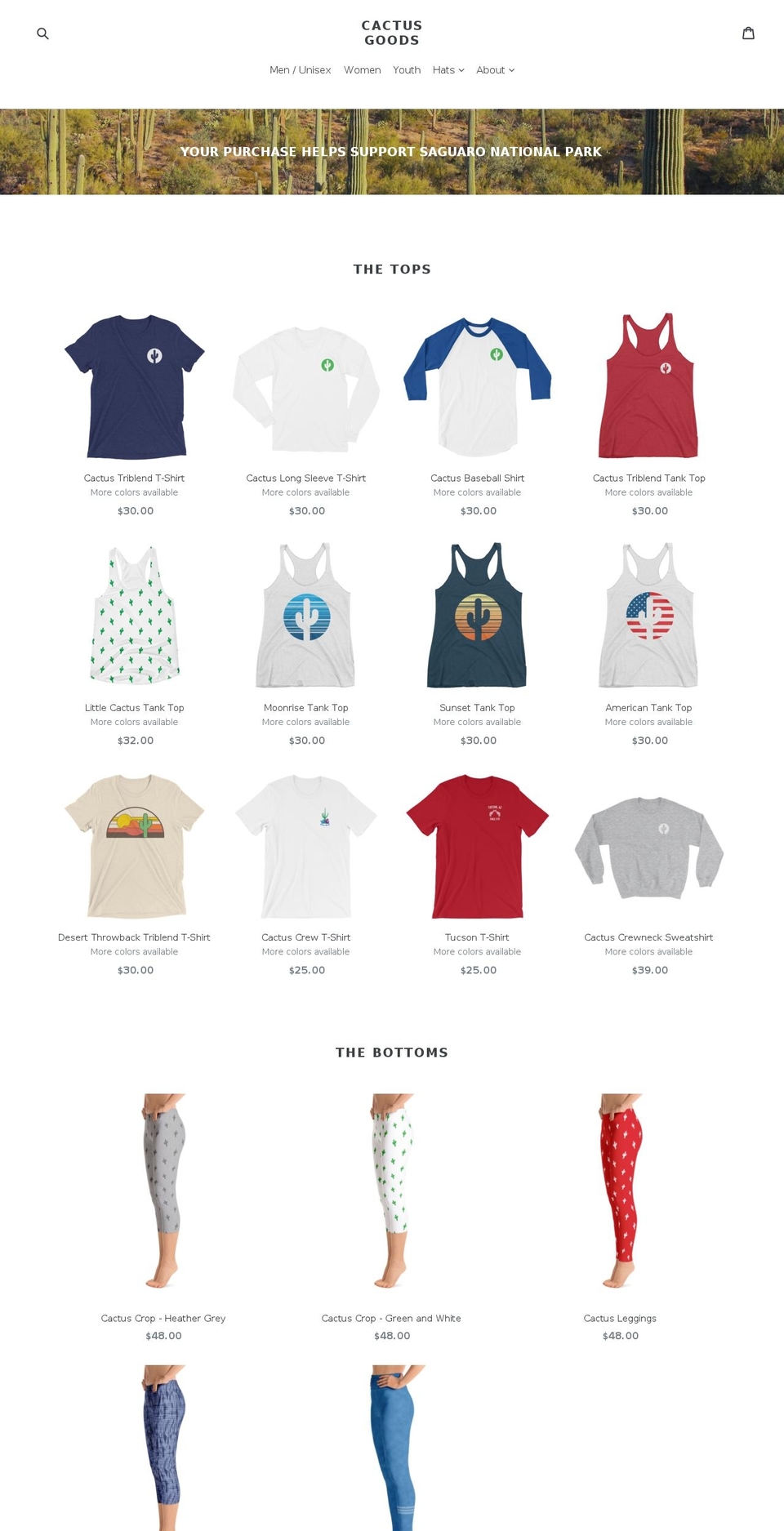 cactusgoods.com shopify website screenshot