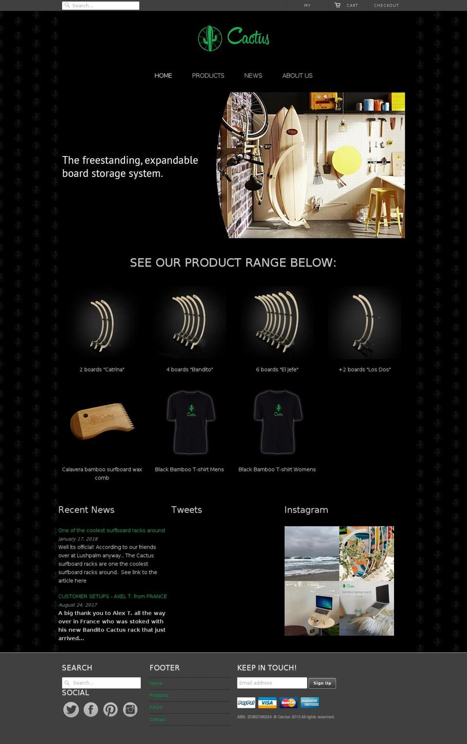 cactusrack.com — Shopify storefront screenshot