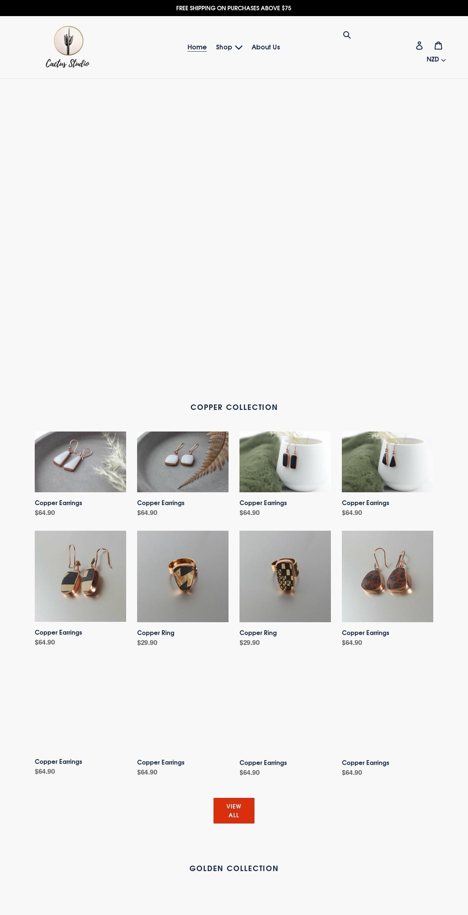 cactusstudio.co.nz shopify website screenshot