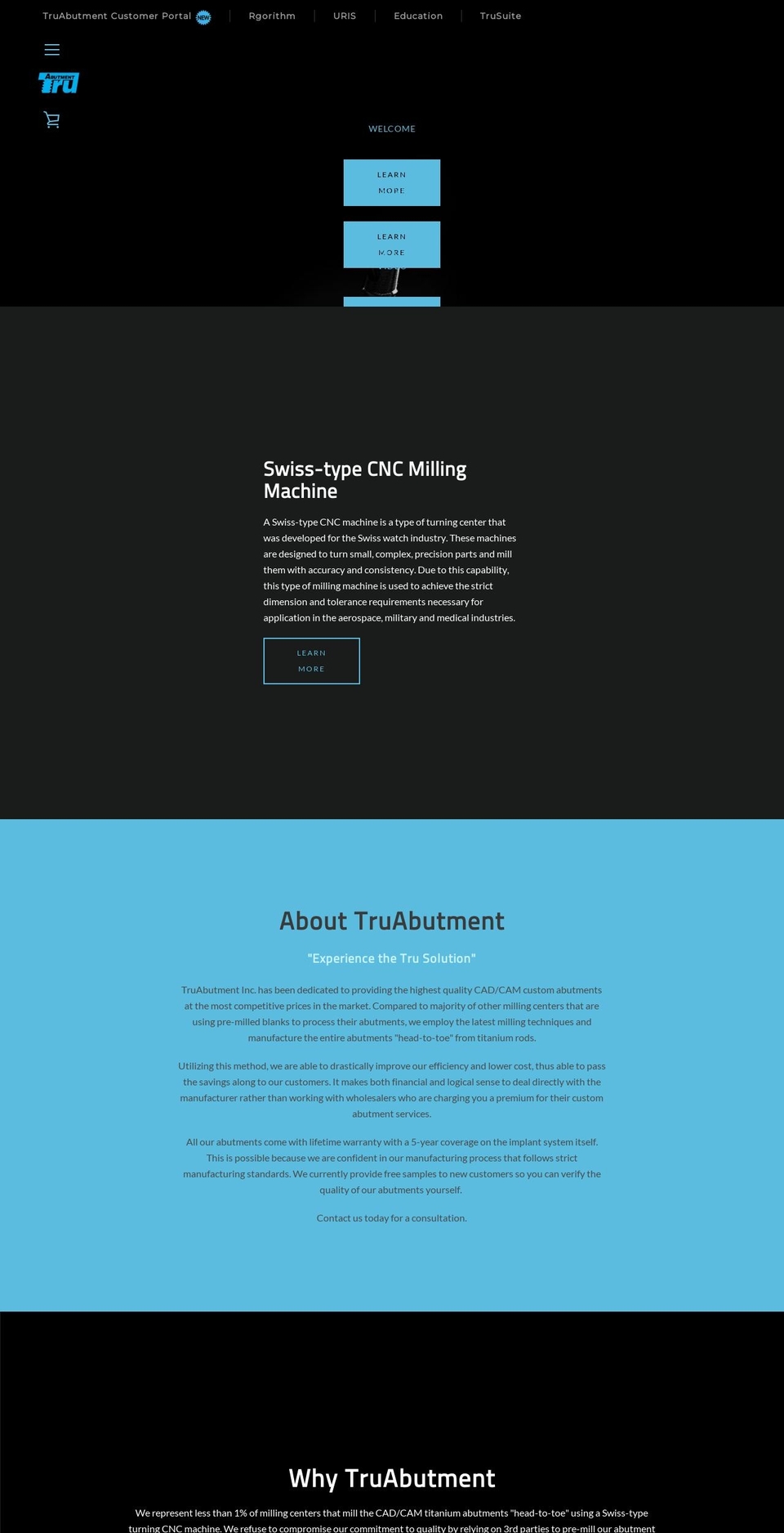 cadcamabutment.com — Shopify storefront screenshot