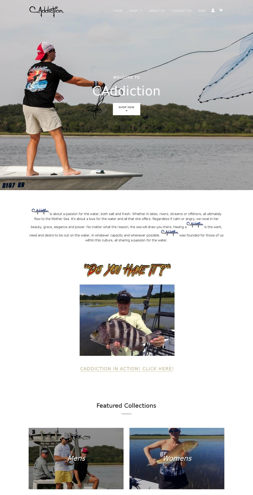 caddiction.com shopify website screenshot