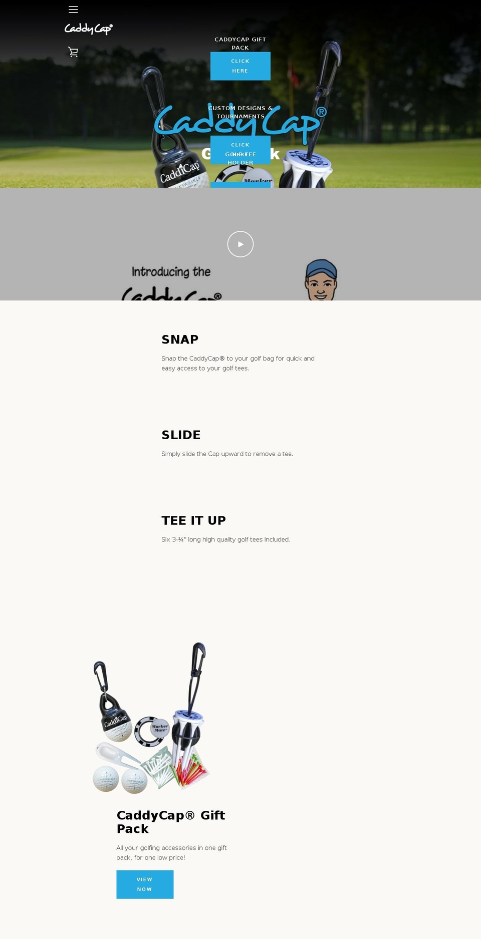 caddiecap.com — Shopify storefront screenshot