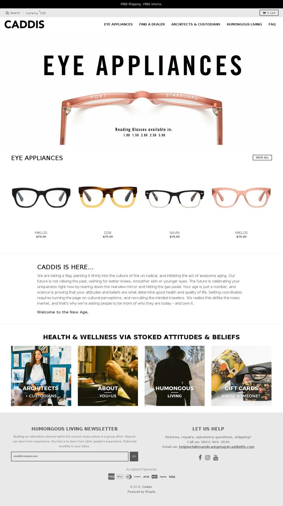 caddislife.com shopify website screenshot