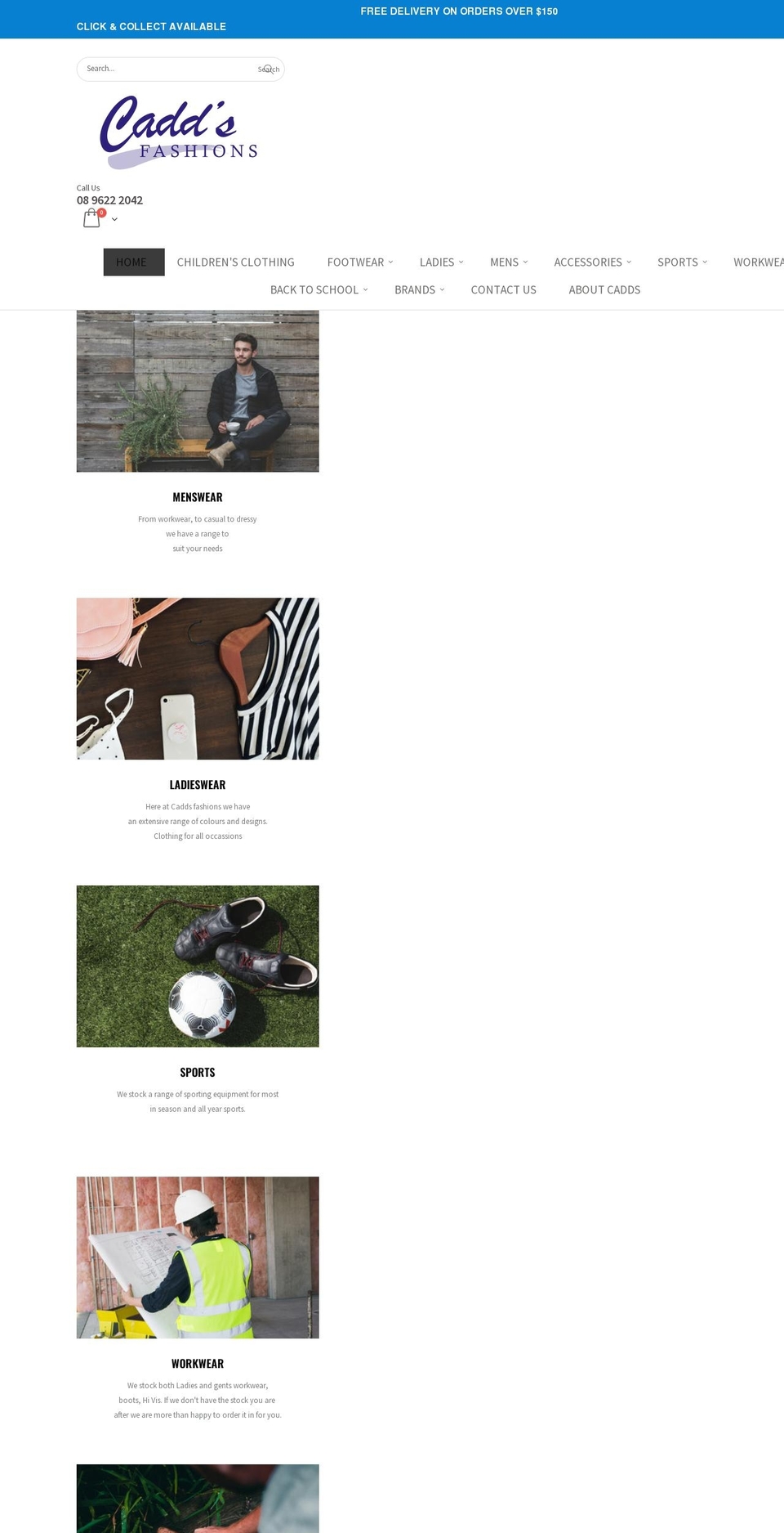 caddsfashions.com.au shopify website screenshot