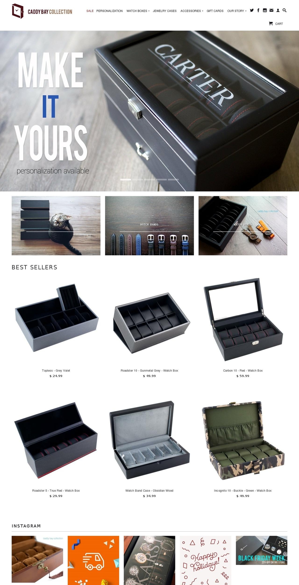 caddybaywatchcase.com shopify website screenshot