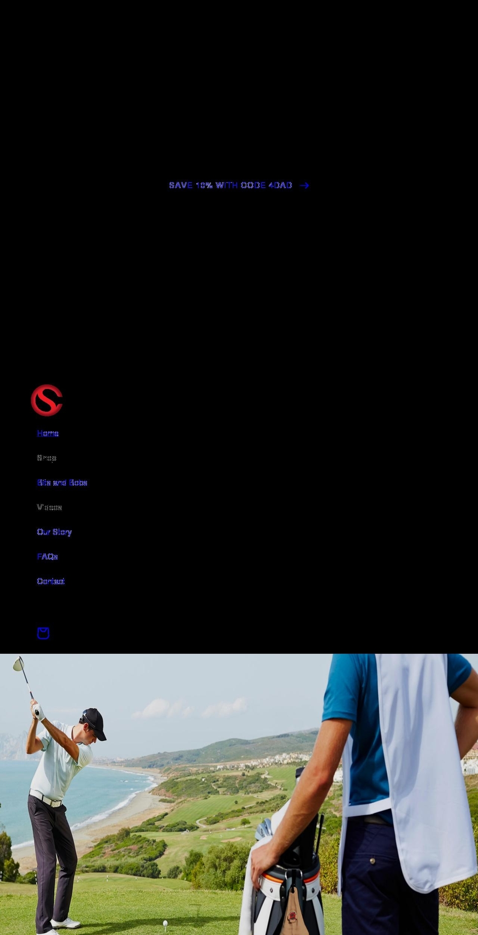 caddysackgolf.com shopify website screenshot