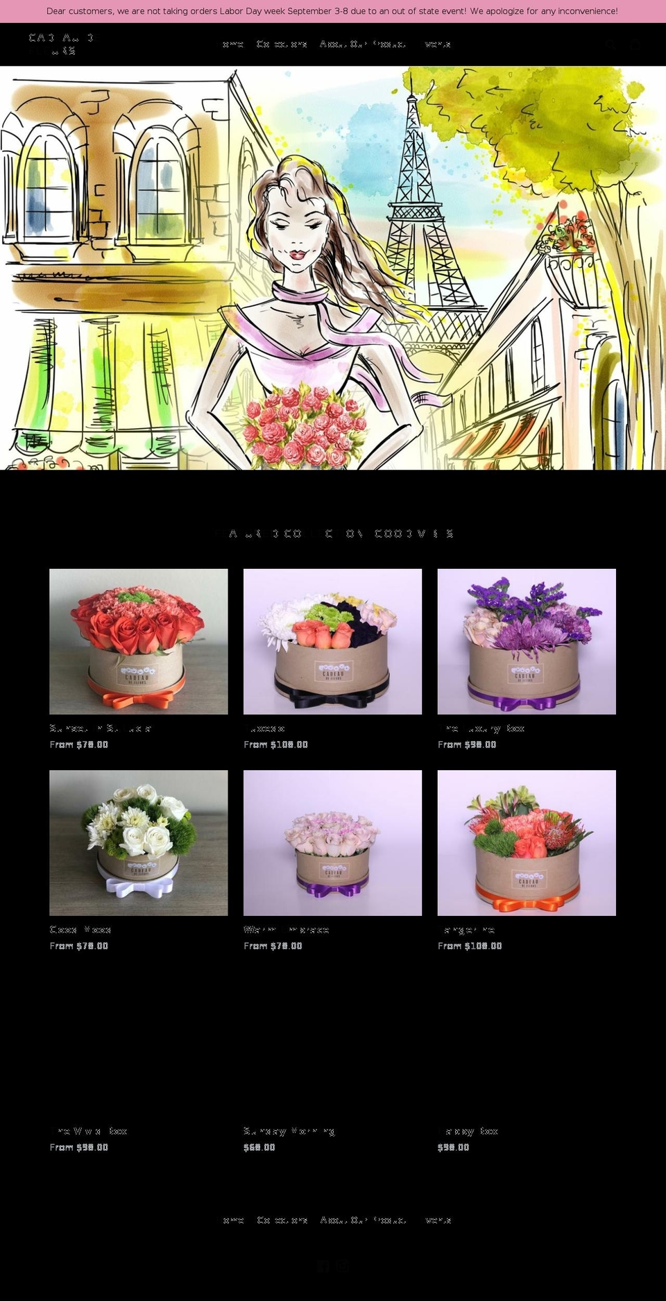 cadeaudefleurs.com — Shopify storefront screenshot