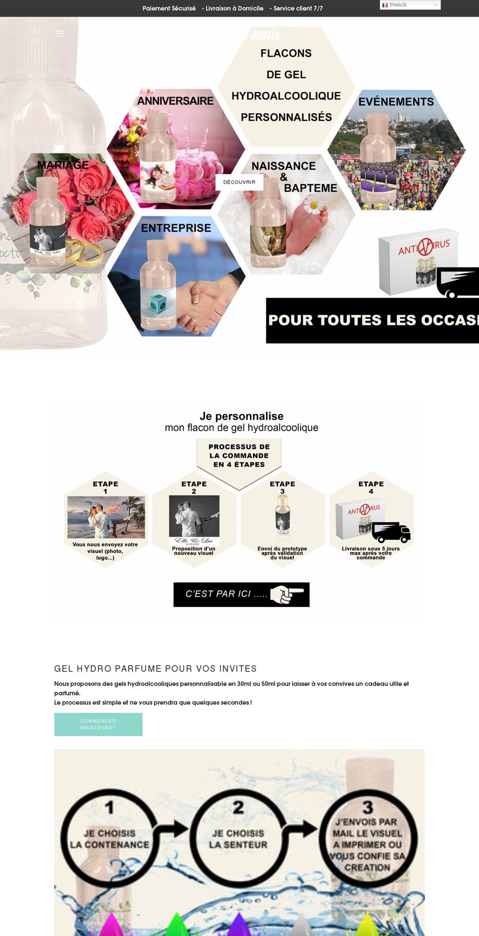 cadeaux-invites.com shopify website screenshot