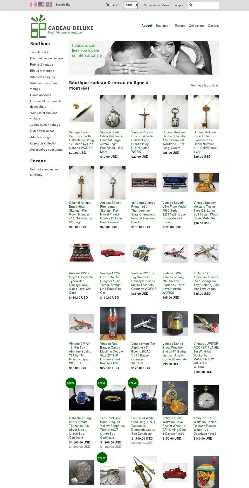 cadeauxcool.com shopify website screenshot