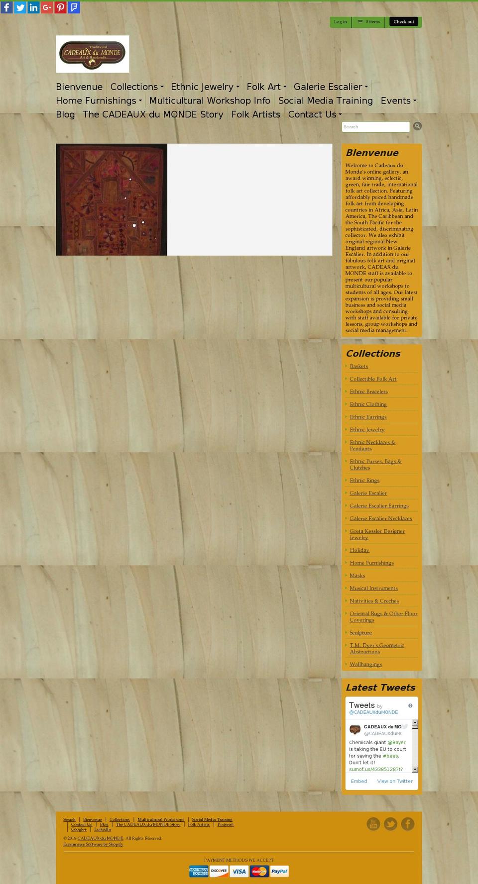 cadeauxdumonde.com — Shopify storefront screenshot