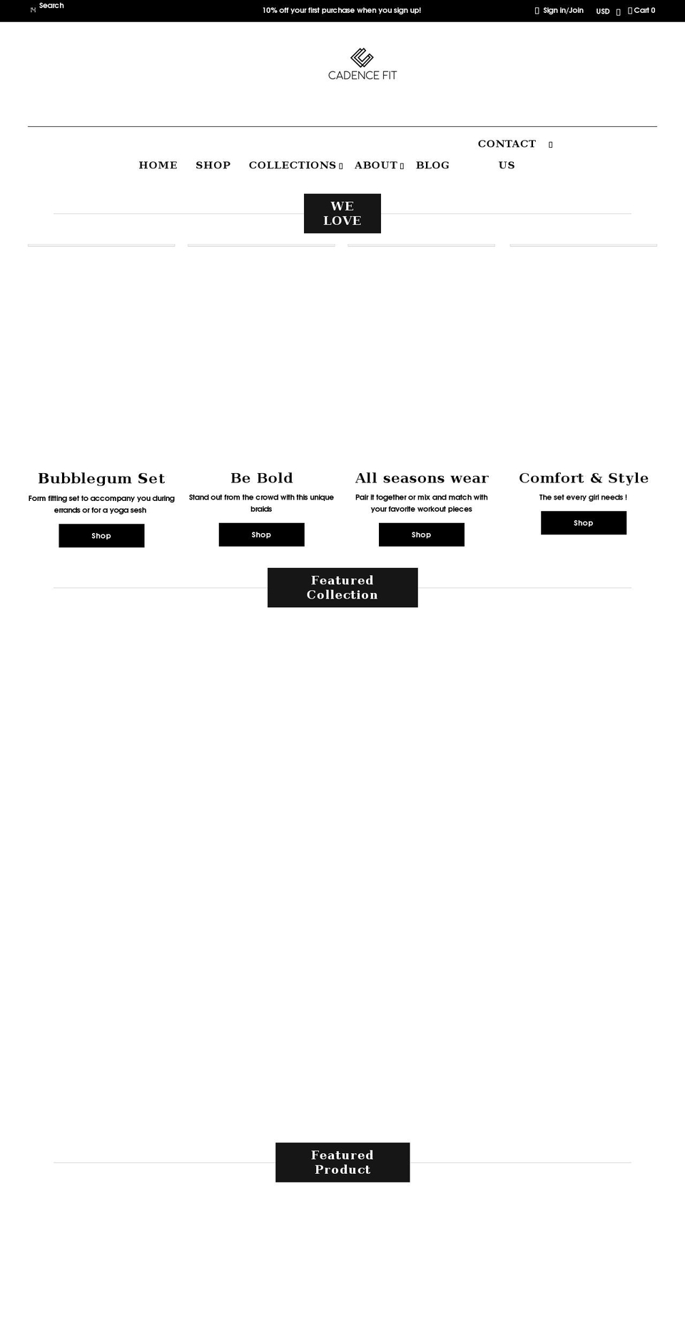 cadencefit.net shopify website screenshot