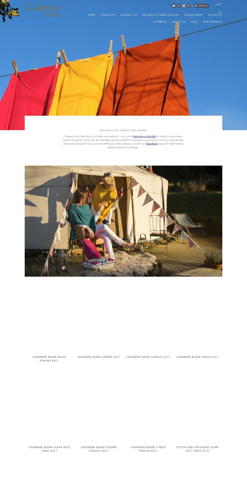 cadenzaitaly.com shopify website screenshot