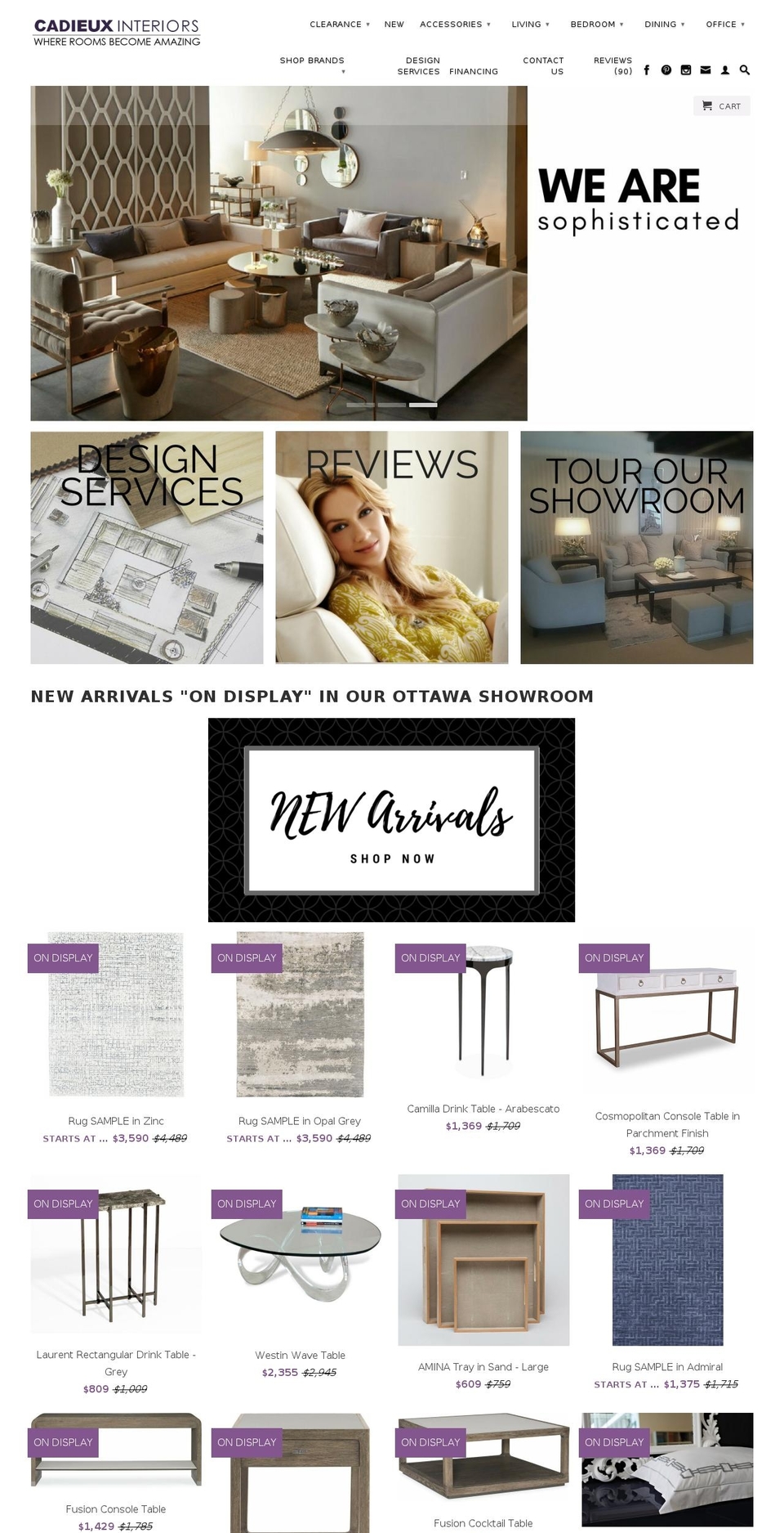 cadieuxltd.com — Shopify storefront screenshot