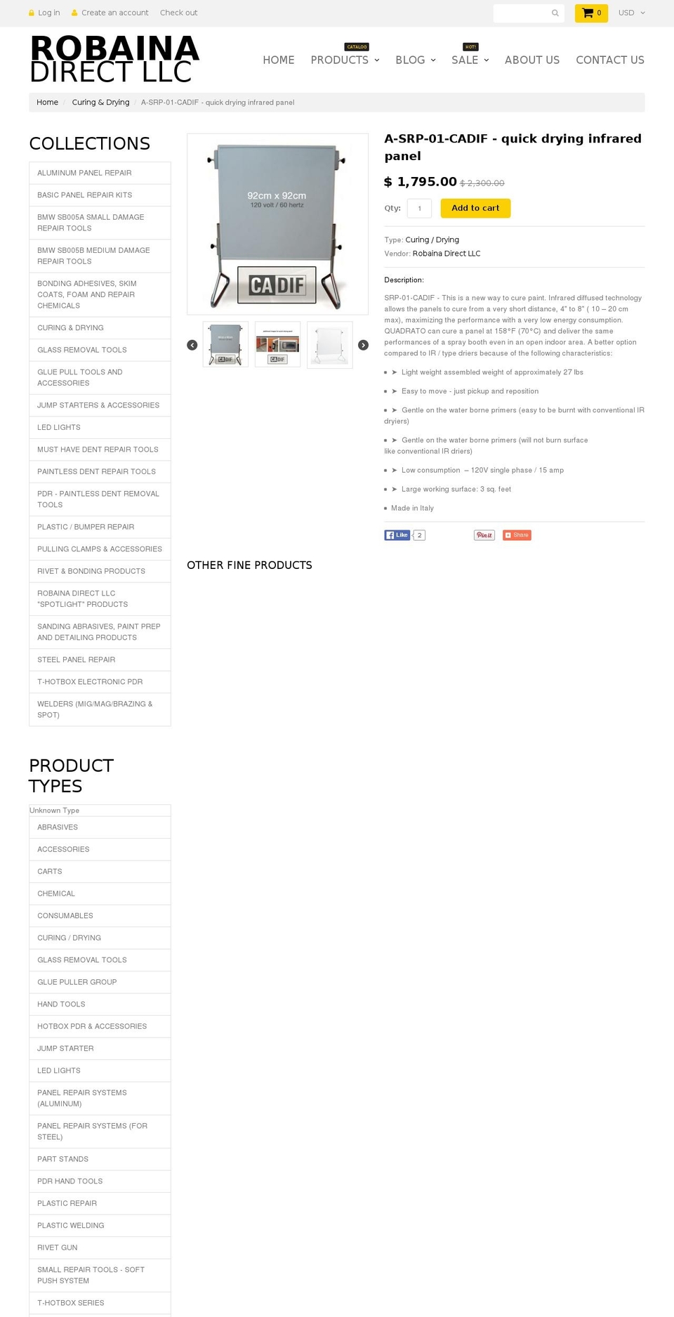 theme127 Shopify theme site example cadifpanel.com