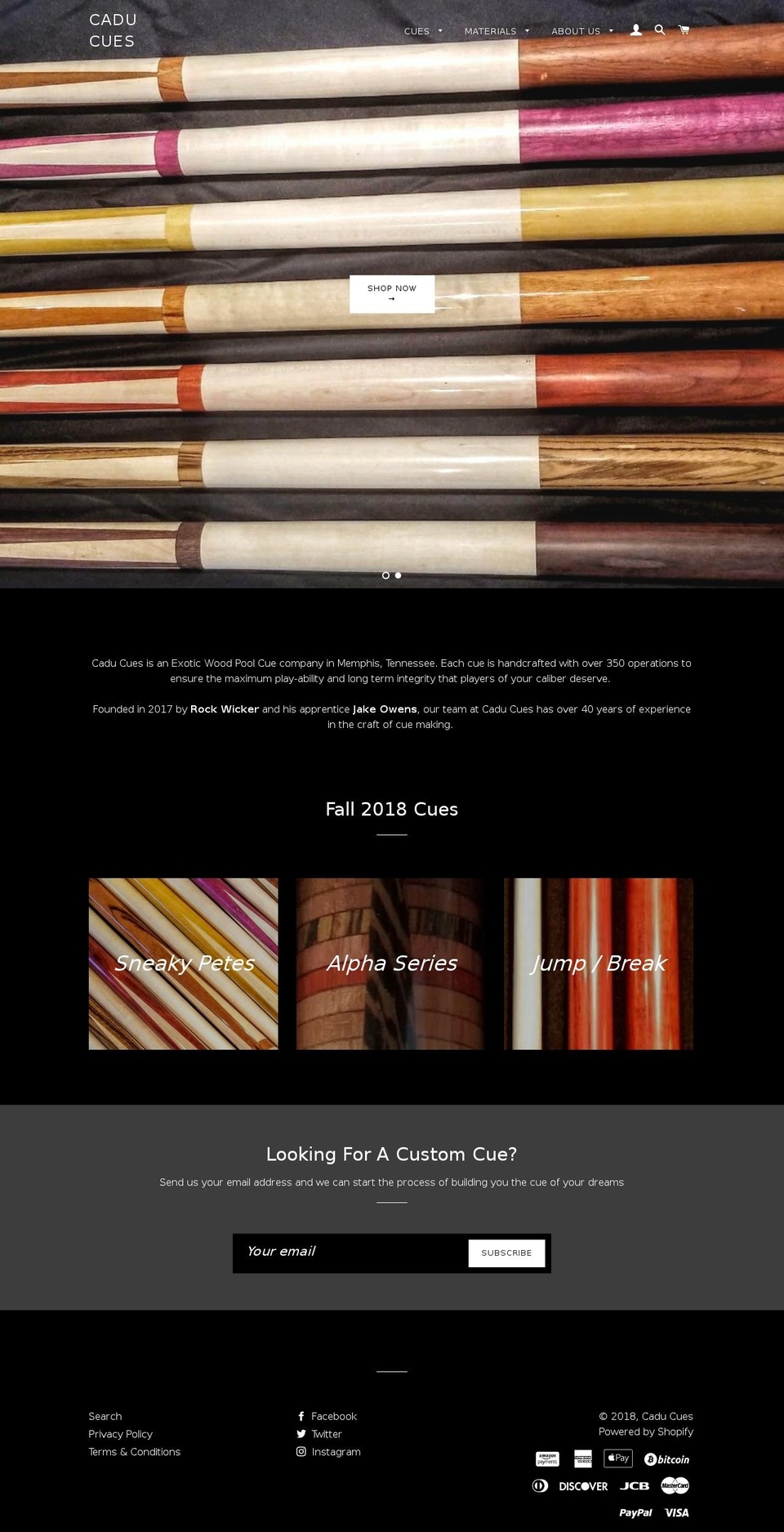 caducues.com — Shopify storefront screenshot