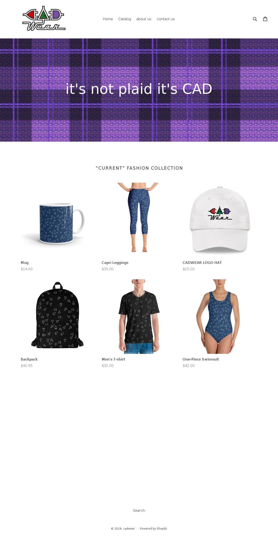 cadwear.com — Shopify storefront screenshot