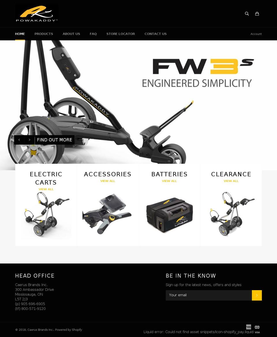 caerusbrands.ca shopify website screenshot