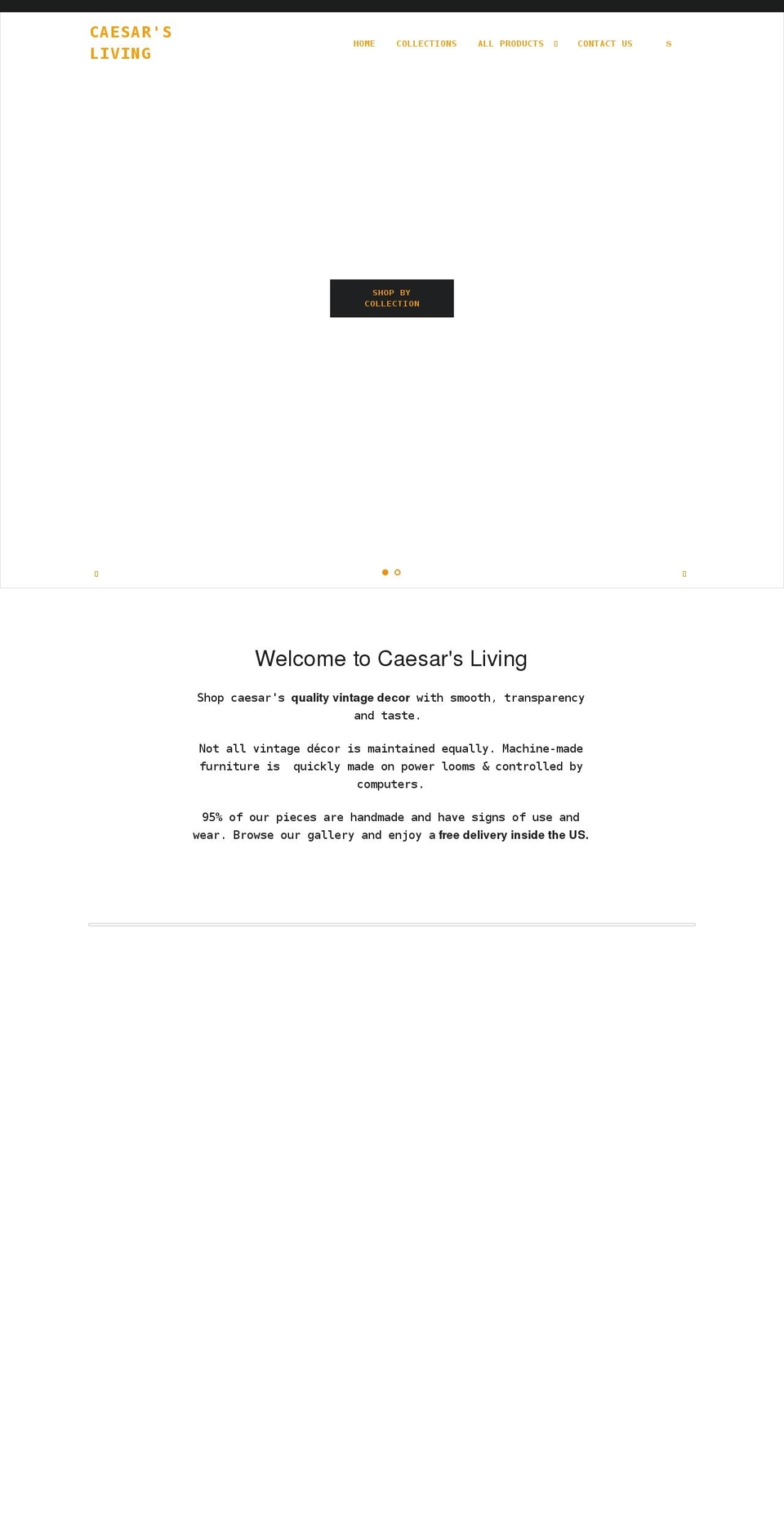 caesarsliving.com shopify website screenshot