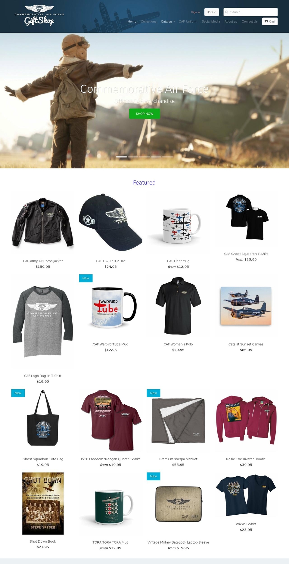 caf-gift-shop.myshopify.com shopify website screenshot