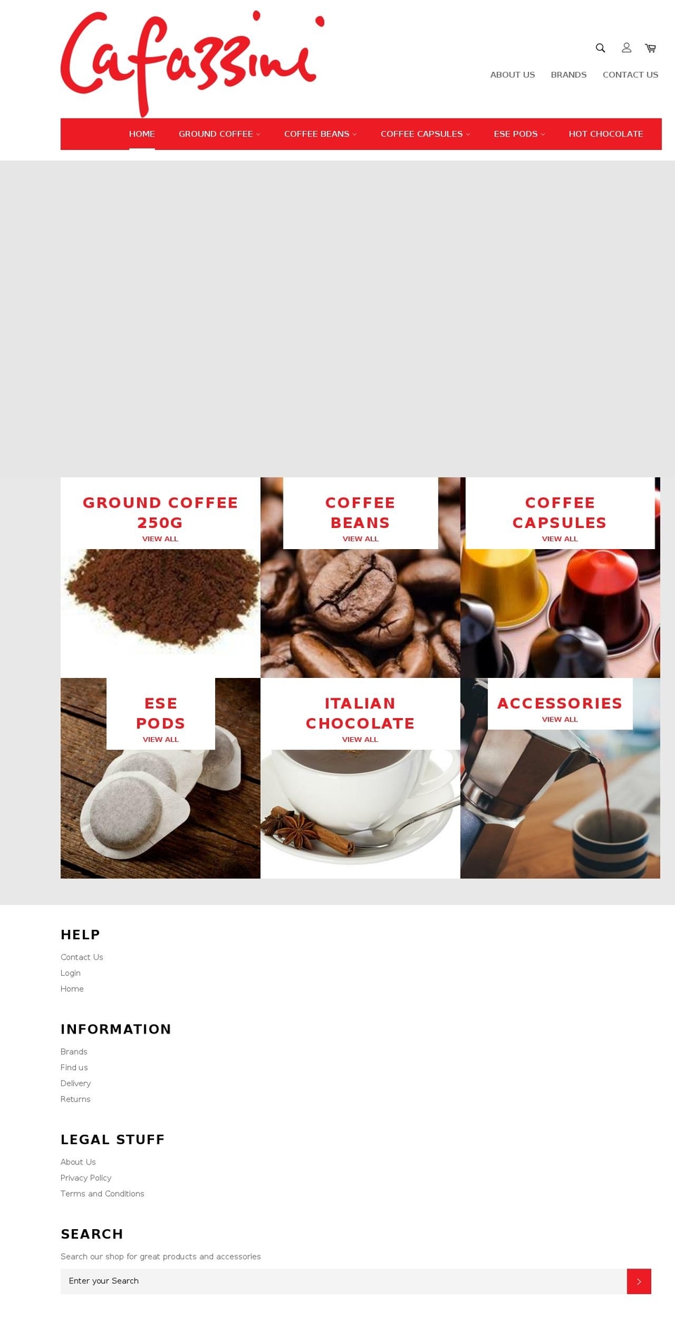 cafazzini.com — Shopify storefront screenshot