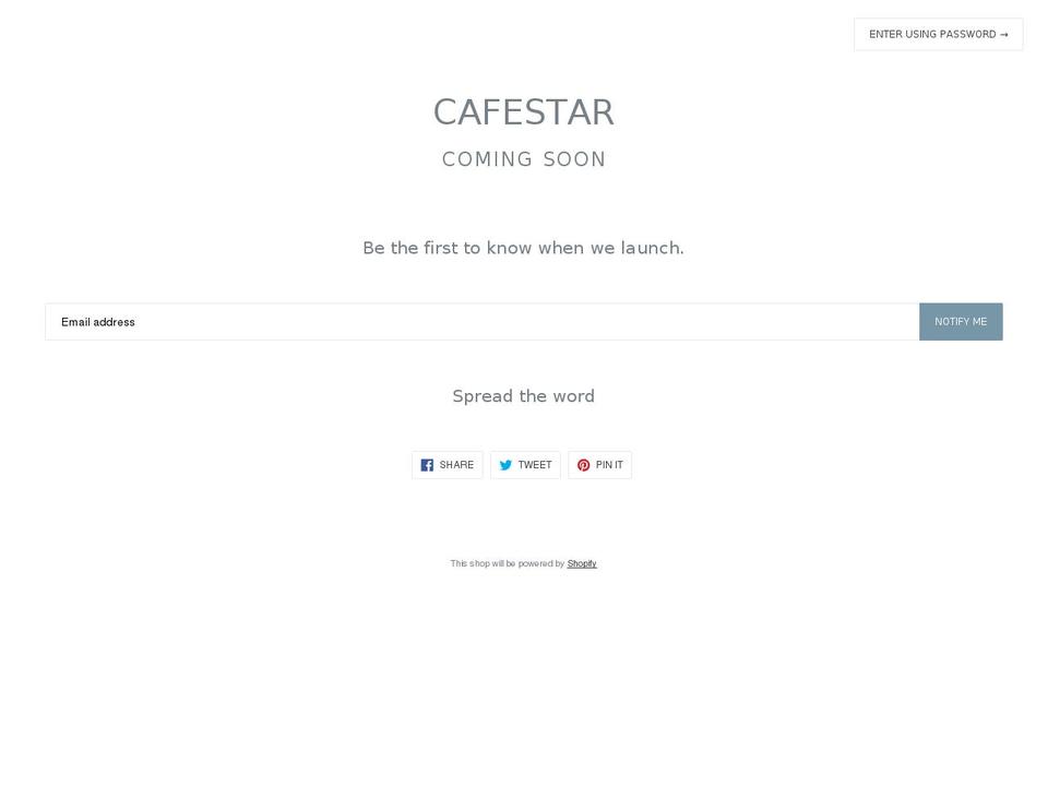 cafe-star.com — Shopify storefront screenshot