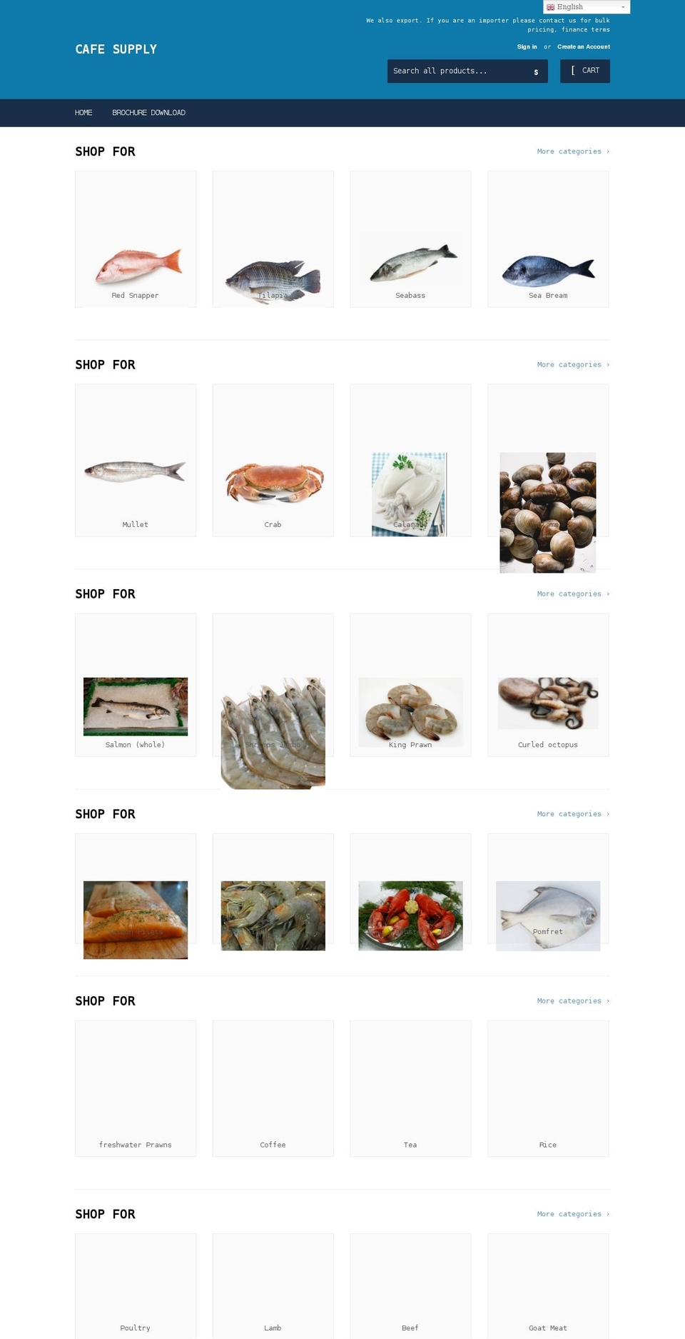 cafe-supply.com shopify website screenshot