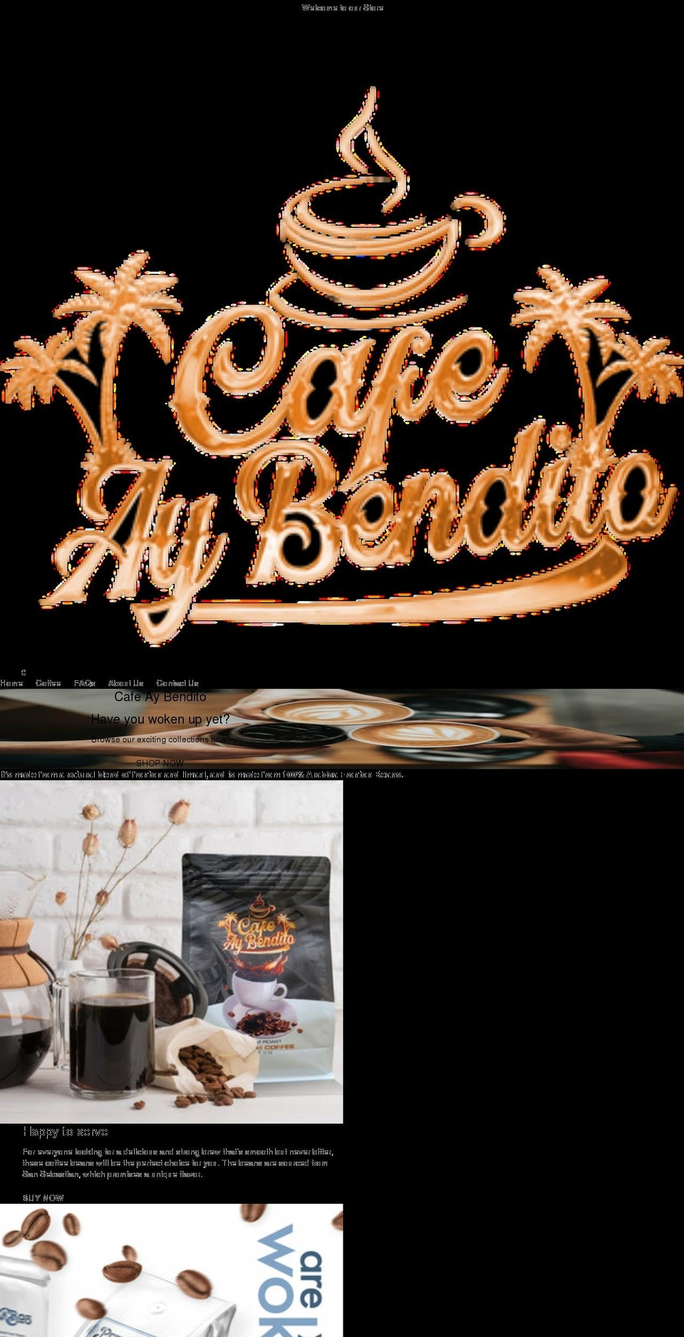 cafeaybendito.com shopify website screenshot