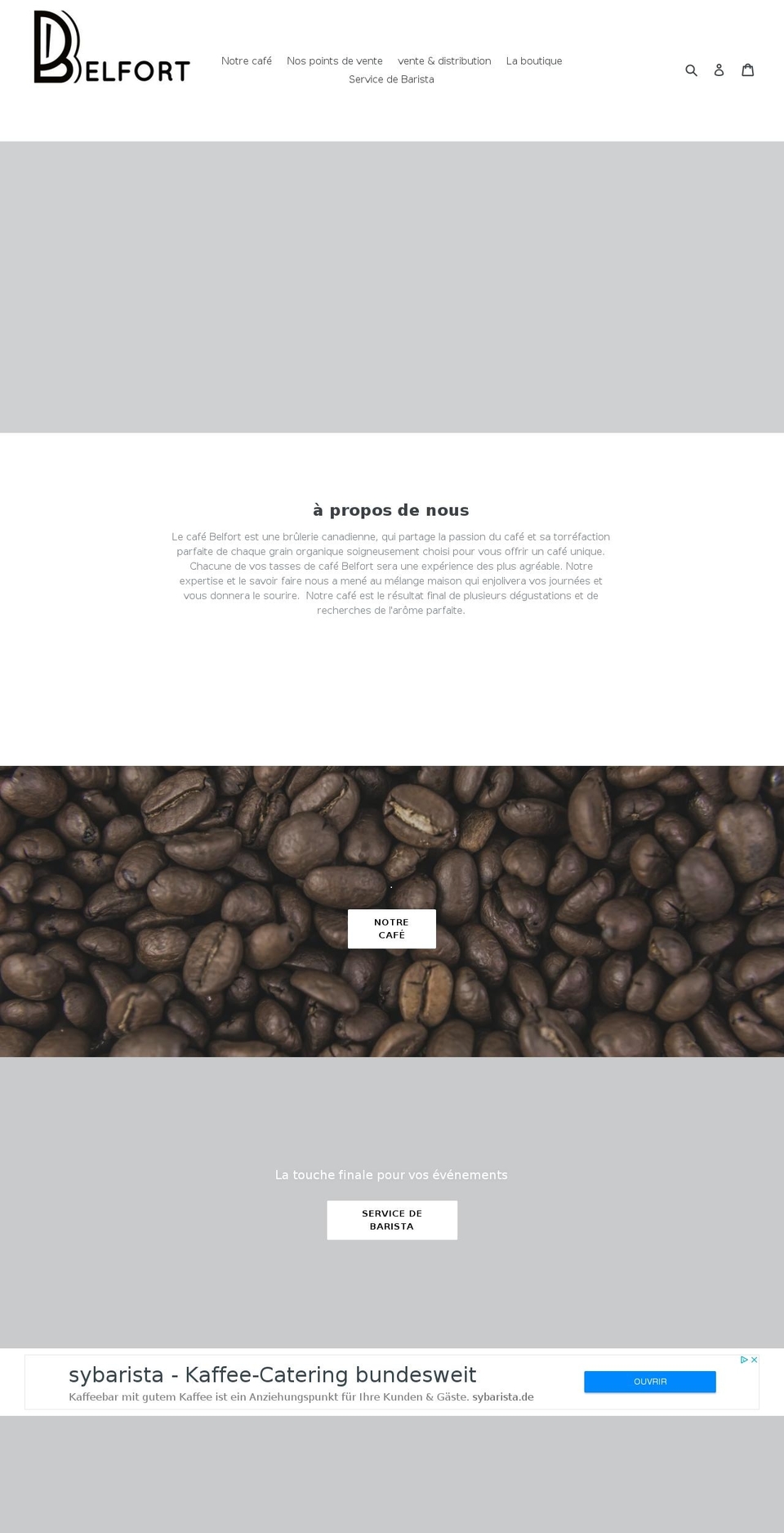 cafebelfort.com — Shopify storefront screenshot
