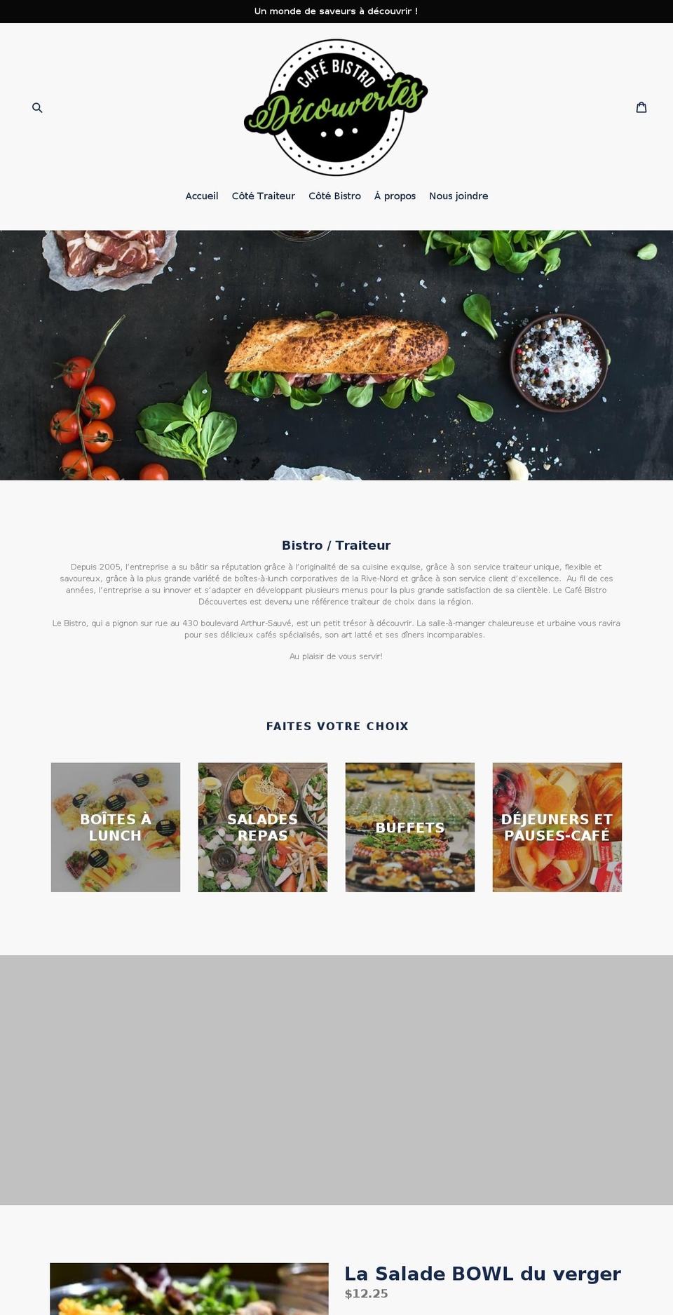 cafebistrodecouvertes.com — Shopify storefront screenshot