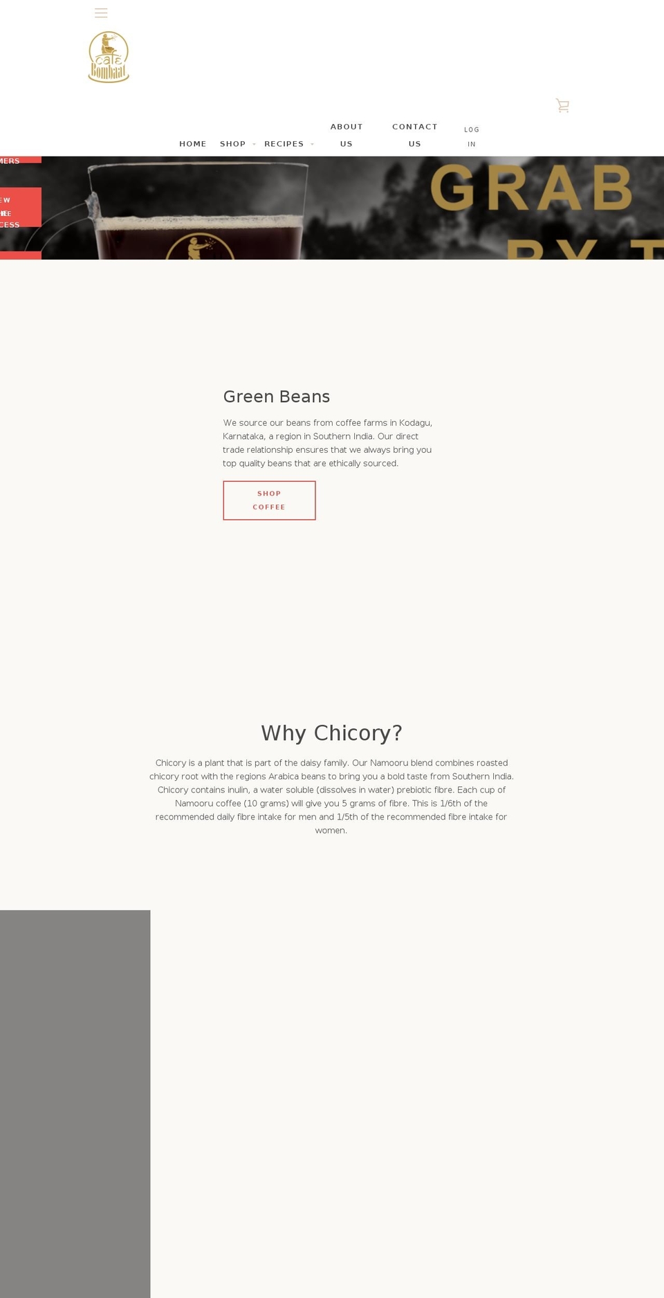 cafebombaat.com — Shopify storefront screenshot