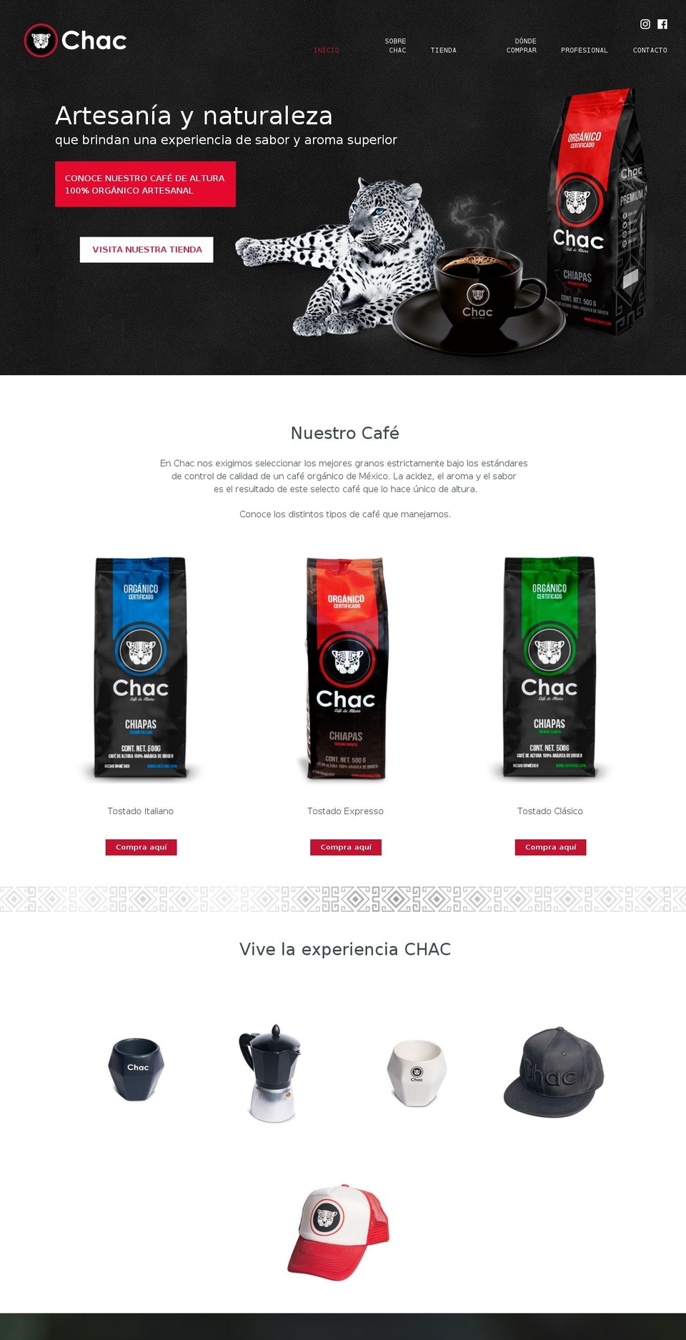 cafechac.com shopify website screenshot