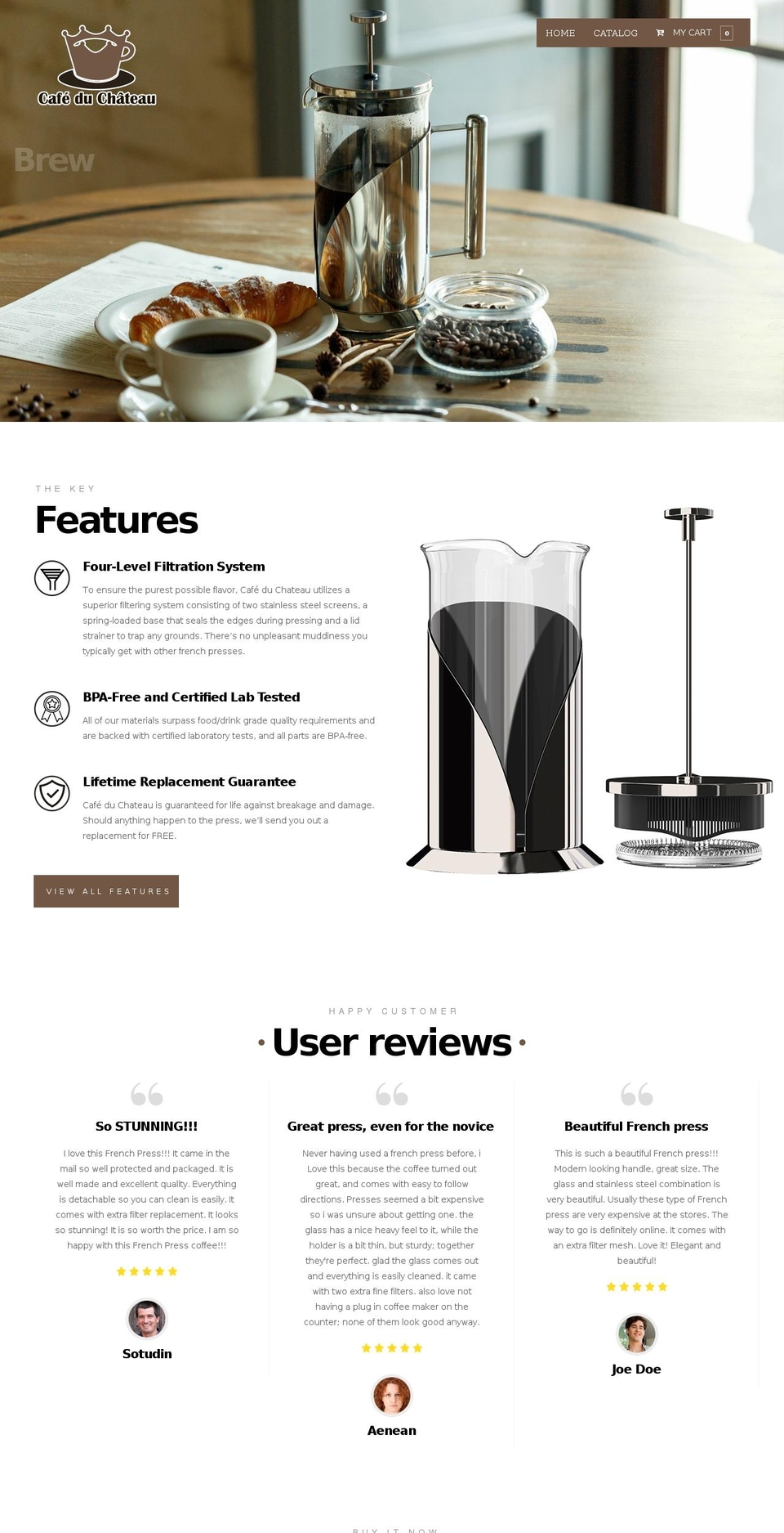 cafeduchateau.net shopify website screenshot