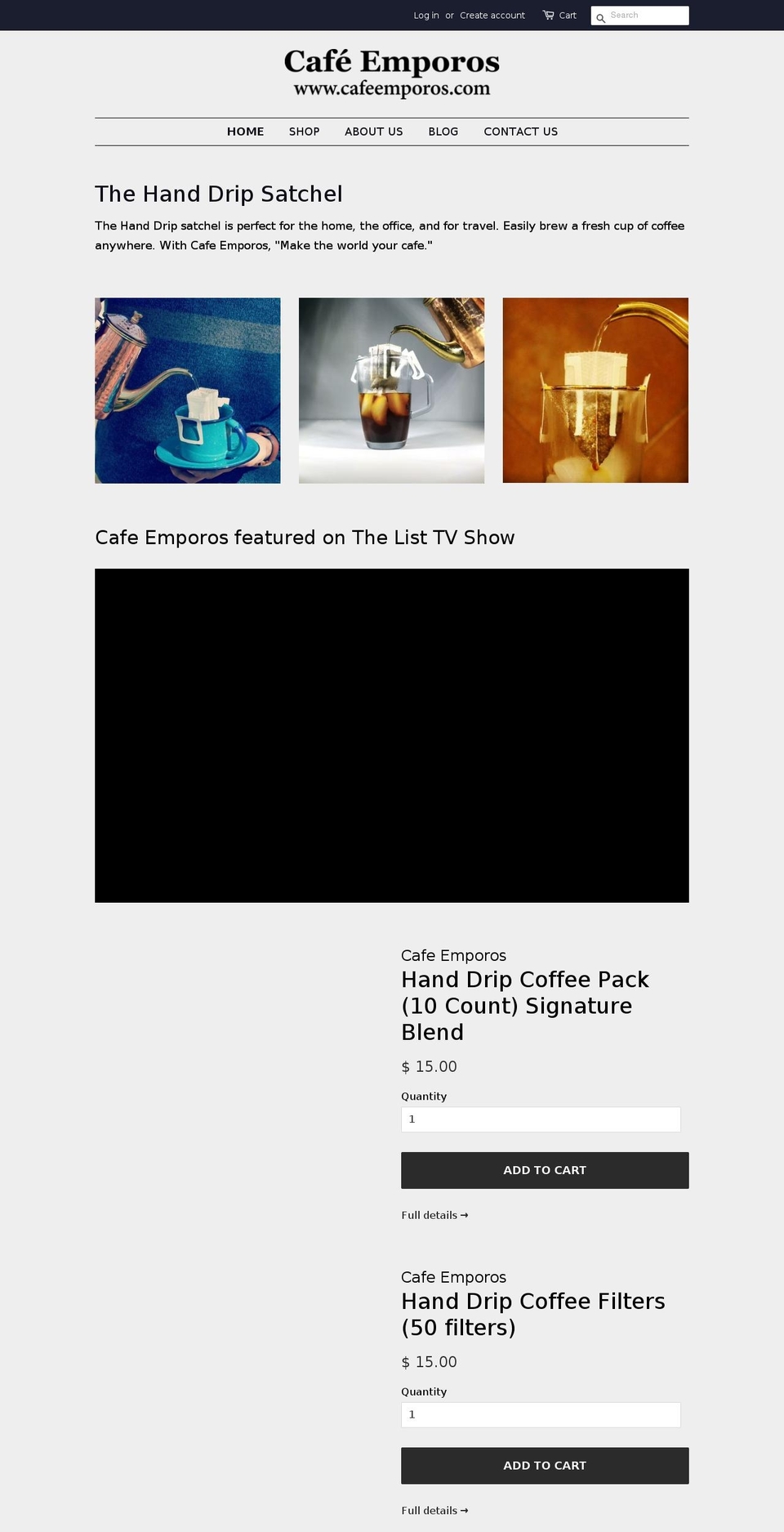 cafeemporos.com shopify website screenshot