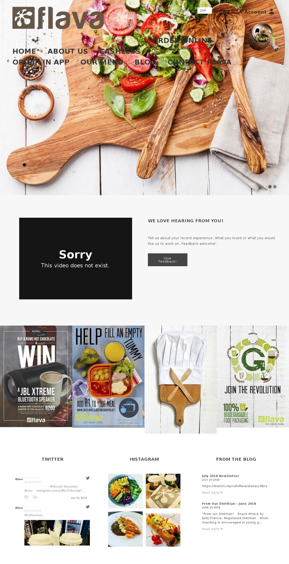 cafeflava.com — Shopify storefront screenshot