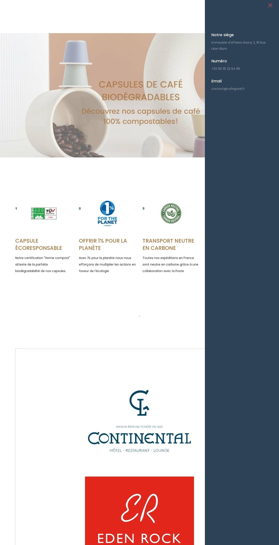 cafegraal.com shopify website screenshot