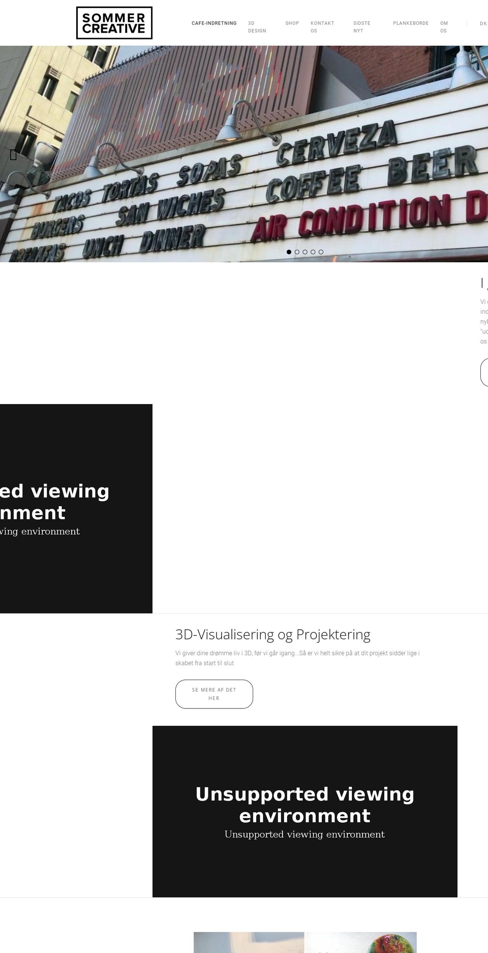 cafeindretning.dk shopify website screenshot