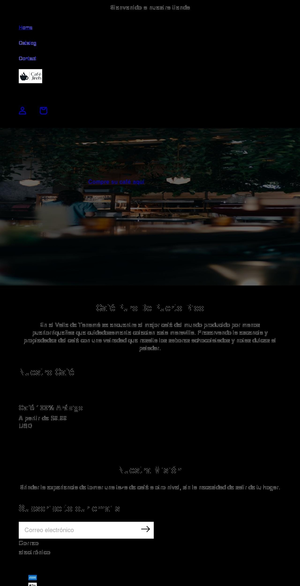 cafejireh.com shopify website screenshot