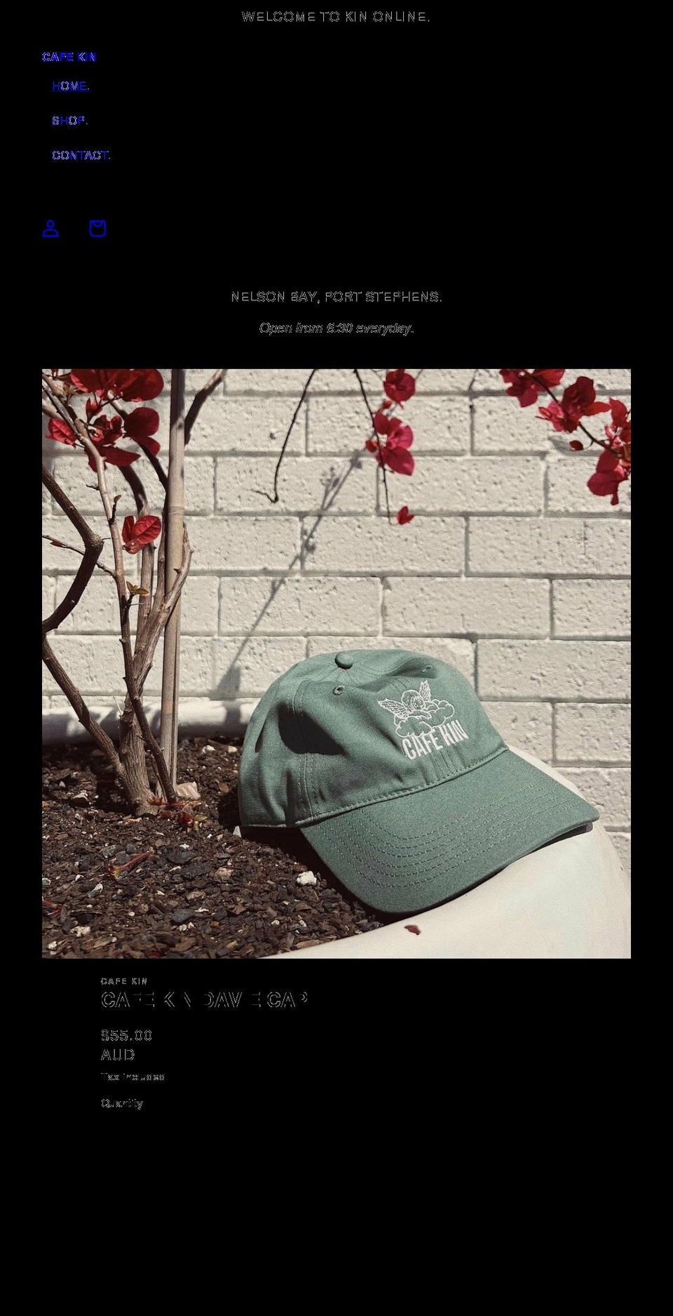 cafekin.com shopify website screenshot