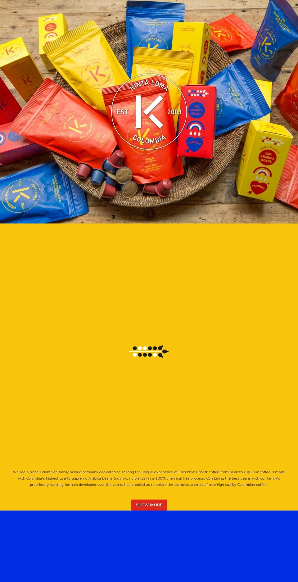 cafekintaloma.com — Shopify storefront screenshot
