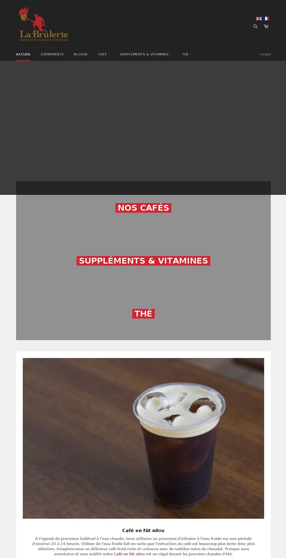 cafelabrulerie.com shopify website screenshot