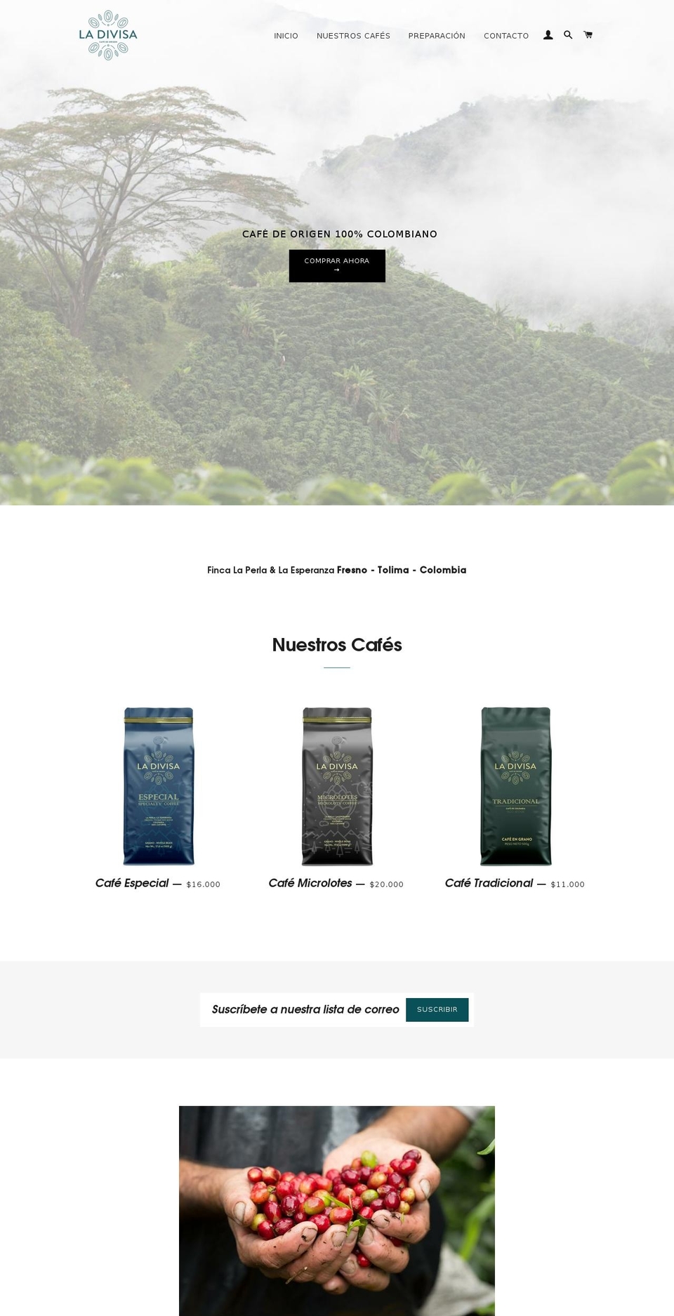 cafeladivisa.com shopify website screenshot