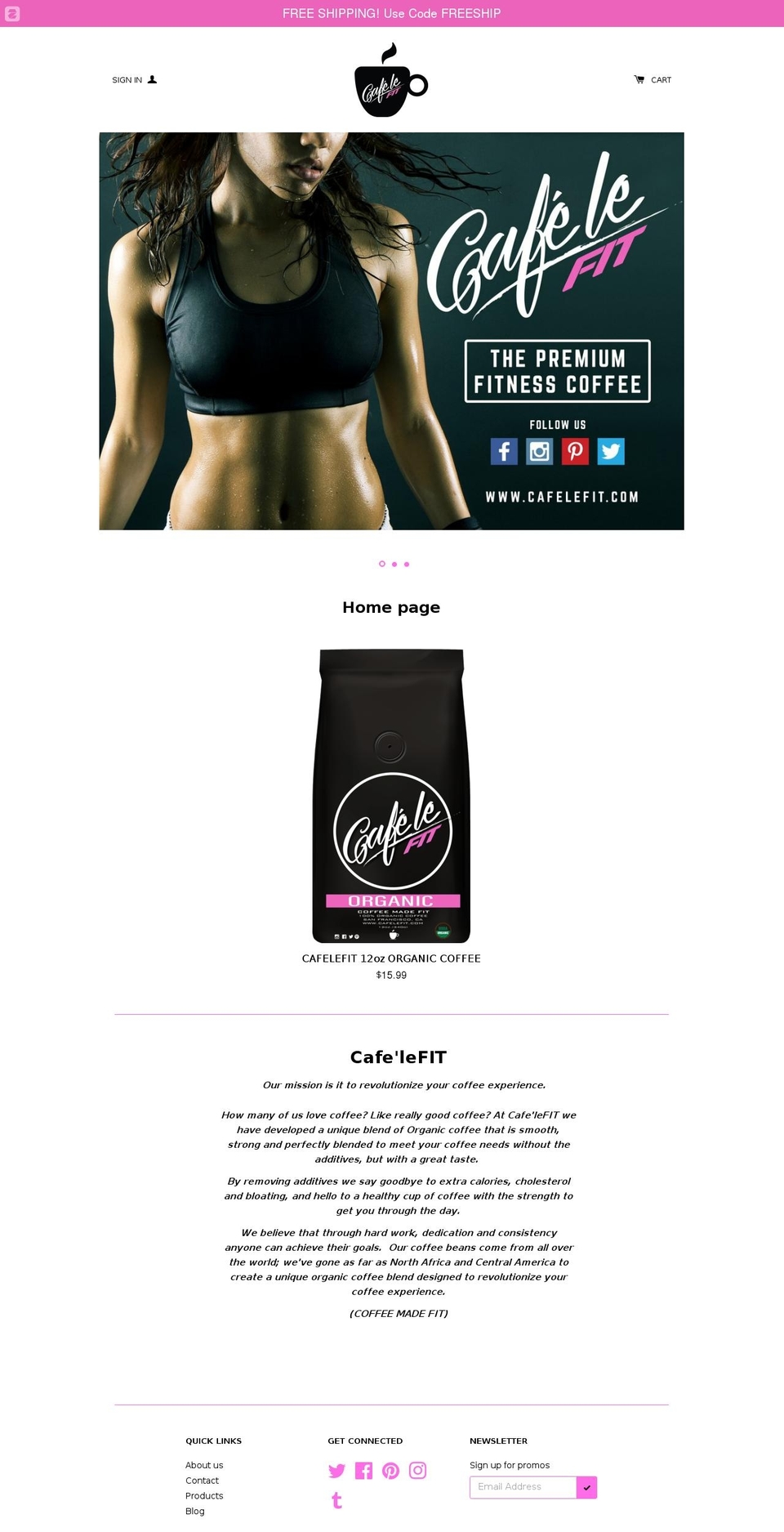 cafelefit.com — Shopify storefront screenshot