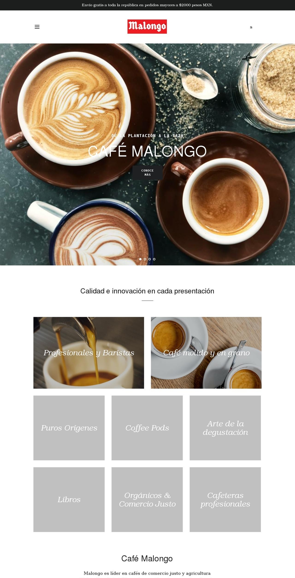 cafemalongomexico.com shopify website screenshot