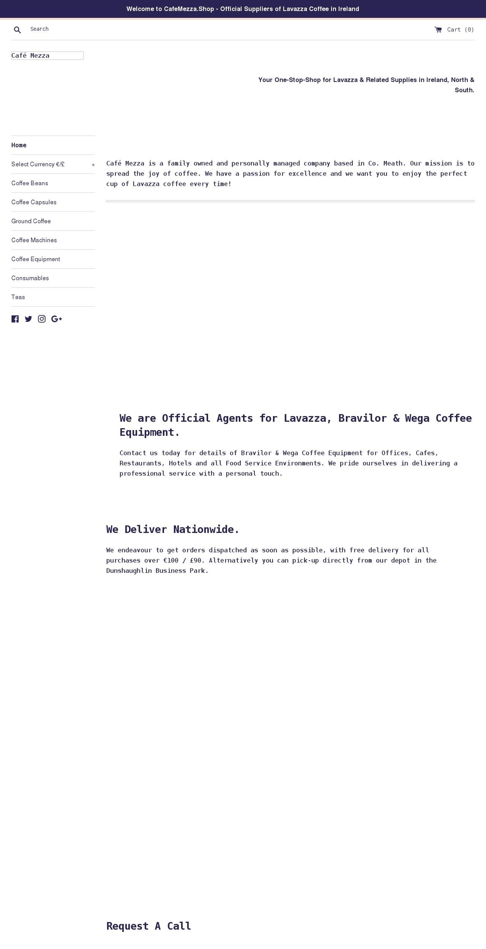 cafemezza.shop shopify website screenshot