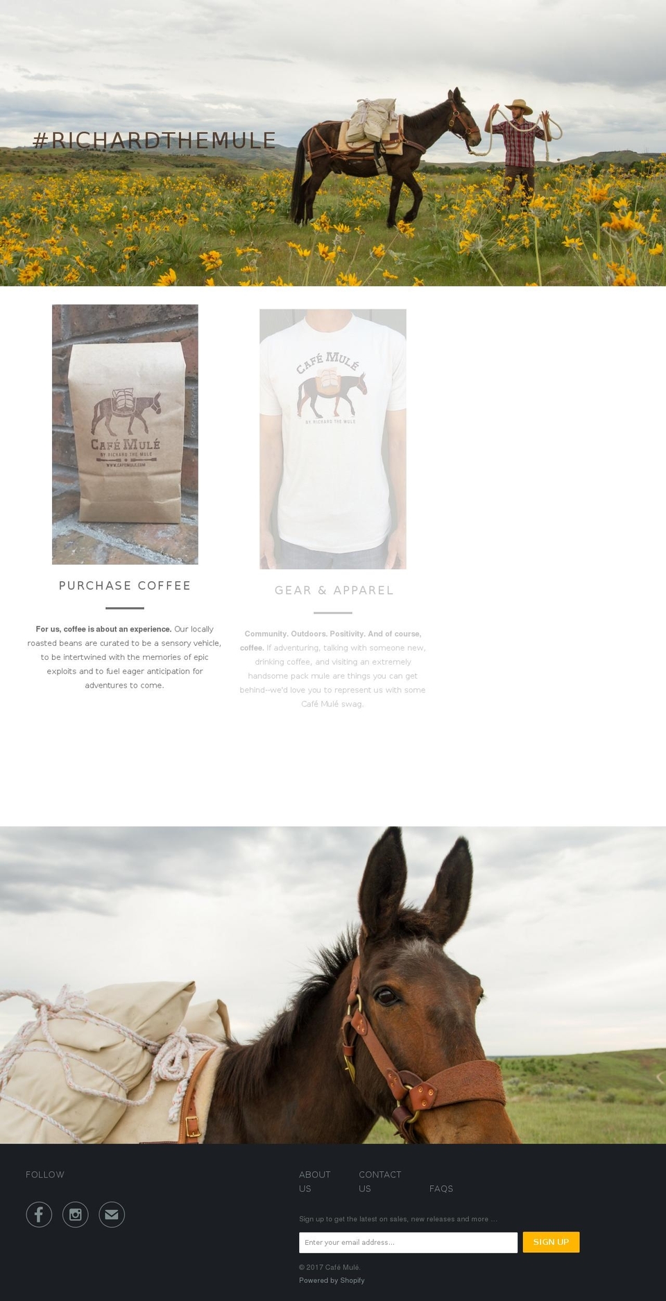 cafemule.com shopify website screenshot