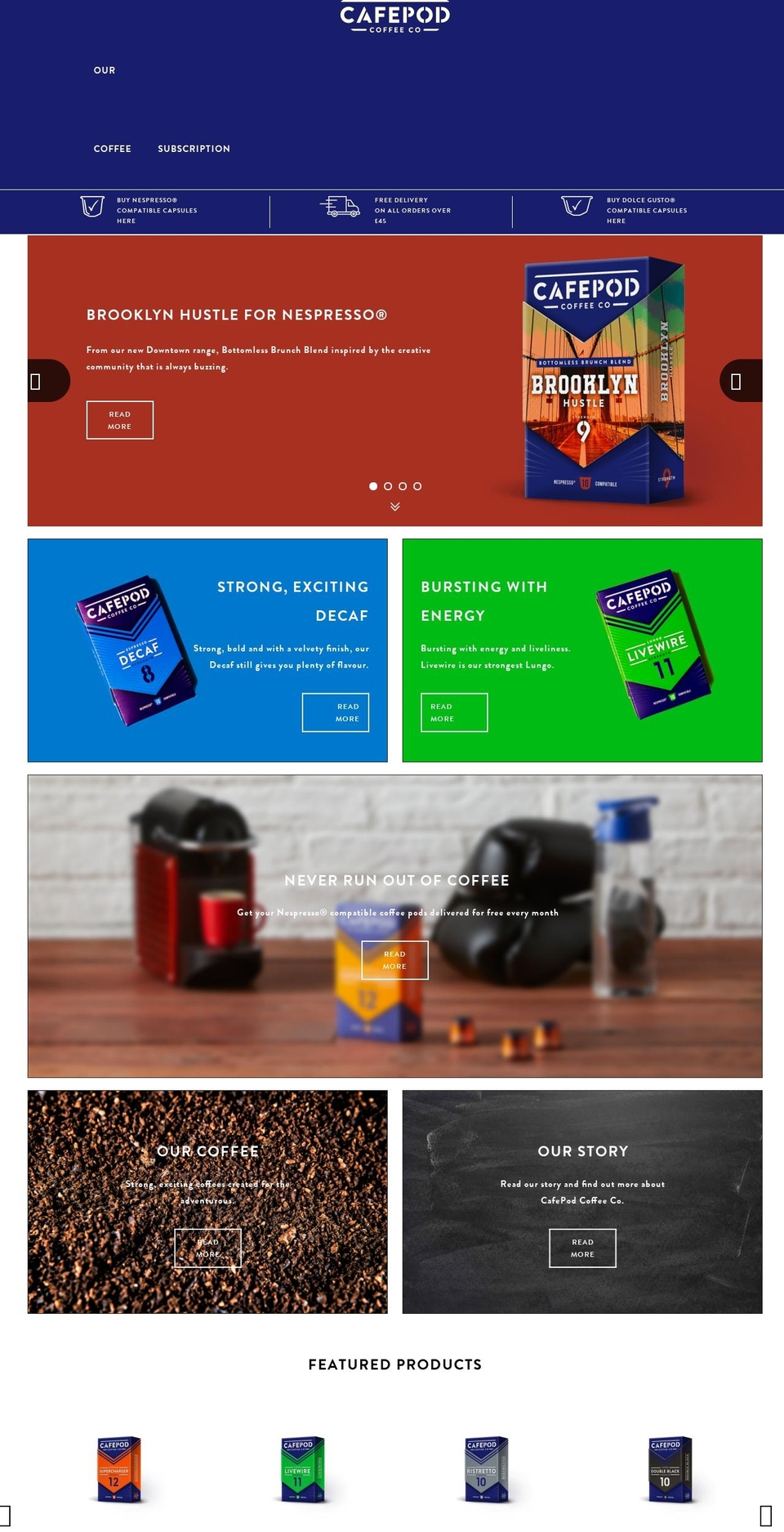 CafePod 3.0 - Checkout Upgrade Shopify theme site example cafepod.co.nz