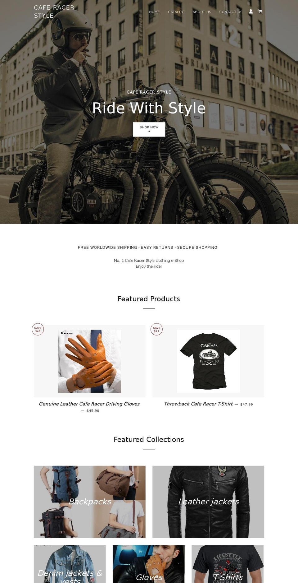 caferacer.style shopify website screenshot