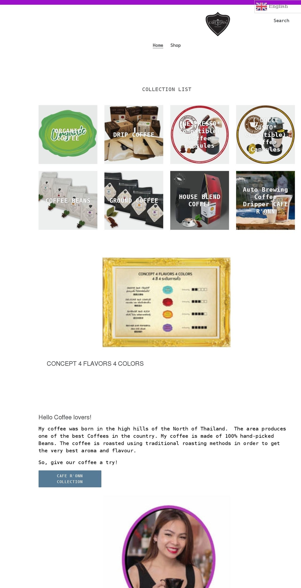 caferonn.com shopify website screenshot